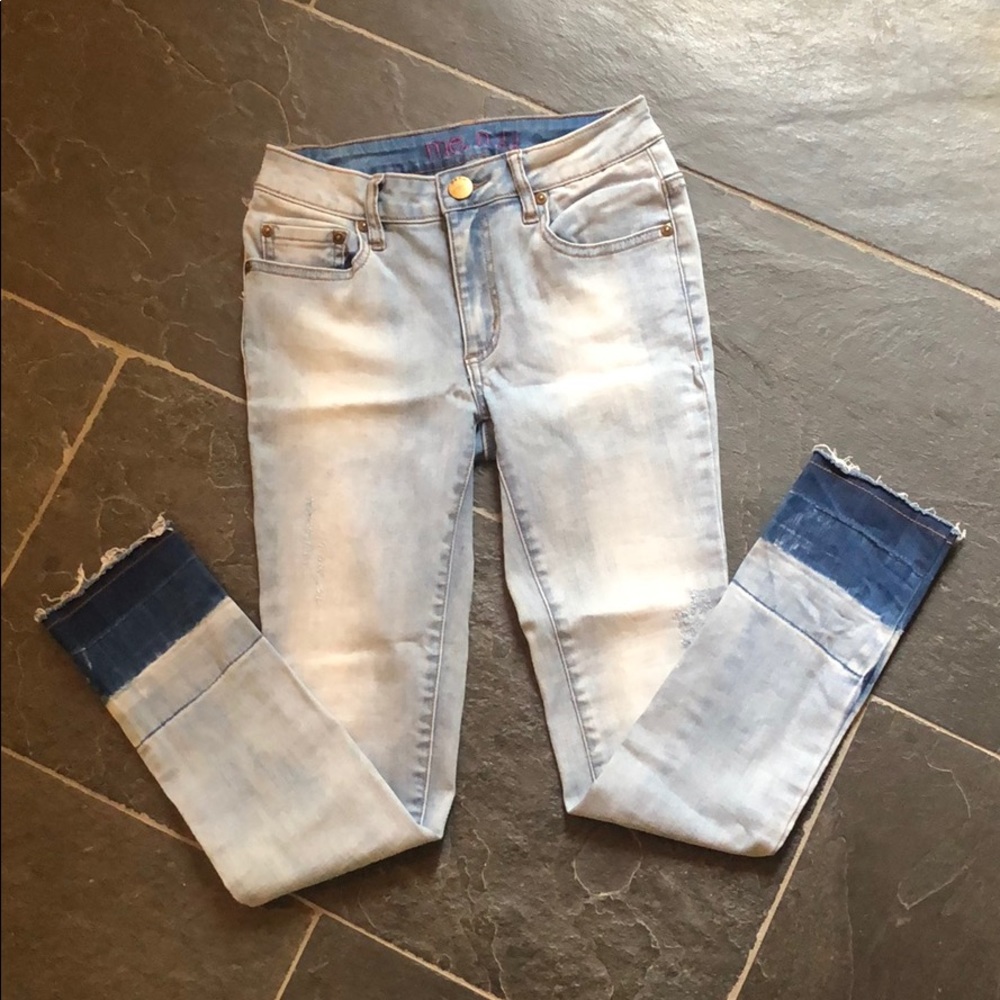 Skinny Two-Tone Jeans